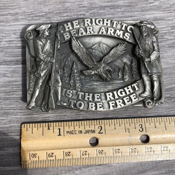 The right to bear arms belt buckle - Picture 3 of 4
